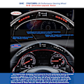 Miniatyrbild 1 av 7: LED Performance Kolfiber Race Display Rattstyre Perforerat Läder Med Röd Sömmar Passar för Nissan Skyline GT-R R34 1999-2002