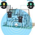 Miniatyrbild 3 av 5: Stabil Signal WiFi-förstärkare, 2024 Multifunktionslägen Booster, Stöder Säker Krypterad Surfning för 35 Enheter, Lång Räckvidd WiFi-täckning upp till