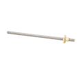 Miniatyrbilde 7 av 8: 5 stk T8 Trapesgjenge 2mm Stigning 8mm Ledd 200mm Lineær Bevegelse Gjenget Stang med Messingmutter for 3D-skriver