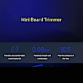 Miniatyrbild 7 av 8: Elektrisk Skäggtrimmer Sladdlös Mini USB Laddningsbar LED-Display Vattentät Skäggtrimmer för Män Matt Svart
