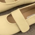 Miniatyrbilde 4 av 8: Damesko Brede Stropper Enkle Enkle Søte Elegante Stilig Anti-Skli Myk Såle Retro Ballerina Gave Aprikos 38