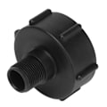 Miniatyrbillede 7 af 8: 3 stk. IBC Tank Slangetilslutning G3/4 Gevind ABS Plast Aftapningsadapter Udskiftningsventil FittingS60x6