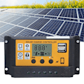 Miniatyrbillede 1 af 8: Smart Laderegulering Fotovoltaisk Solpanel Batteriregulering med LCD Display 12V 24V 20A