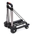Miniatyrbillede 2 af 5: 4 Hjul Foldbar Trolley Aluminium Legering Foldbar Håndtruck Bagagevogn til Indkøb Madvarer