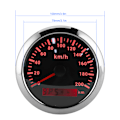 Miniatyrbillede 5 af 8: 85mm GPS Speedometer 200km/h Odometer Vandtæt til Båd Bil Yacht Motorcykel Sort Skive