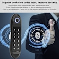 Miniatyrbillede 4 af 8: Intelligent Lås Adgangskode Biometrisk Fingeraftryk Oplukning Sikkerhed til Garderobe Fil Skab Skabe Sort