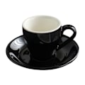 Miniatyrbilde 1 av 4: Porselen Espresso-kopp med fat, Espresso-kopp, 80ml/2.7Oz Black