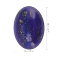 Miniatyrbillede 6 af 8: 20 stk. Oval Flade Cabochon Lapis Lazuli Eksklusiv Ring Halskæde DIY Stenperle til Smykkefremstilling