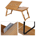 Miniatyrbillede 8 af 8: Foldbar Bambus Laptop Bord Bord Justerbar Morgenmad Seng Serveringsbakke