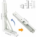 Miniatyrbild 5 av 5: Kraftiga Fällbara Hyllkonsoler, DIY Väggmonterat Stöd för Solid Stål Triangelstruktur, Elegant Finish Utrymmesbesparande Design för Hem &amp;
