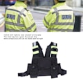 Miniatyrbilde 8 av 8: Walkie Talkie Brystpose Grønn Fluorescerende Stripe Justerbar Brystsele Universal for 2-veis Radio