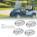 Miniatyrbild 7 av 8: 4 st 8 tum Golfvagns Navkapslar Krompläterade Hjulskydd Fälg Skydd för E-Z‑GO Golfvagn