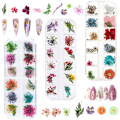Miniatyrbild 1 av 7: Färgglad Torkad Brudslöja, Torkade Blommor Nagelkonst för Tillbehör till Gjutformar i Harts, 132 Delar Självhäftande Design, Säkra och Miljövänliga Material för