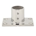 Miniatyrbillede 2 af 8: Båds håndlistebeslag rektangulær base sølv robust rustfri båddæk håndliste rektangulær base til båd marine yacht 90°32MM/1.3in