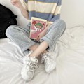 Miniatyrbilde 8 av 8: Sportsko for kvinner, Casual Fashion, Tykk såle, Lisse, Løping og Gåsko for kvinner, Hvit 37