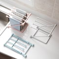 Miniatyrbild 8 av 8: Vikbar tygförvaring, justerbar höjd ventilation hängställning, disktrase torkställ för kök, högkvalitativt PP-material luktfritt lätt att tvätta,