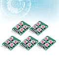 Miniatyrbild 1 av 8: 5 st 2x2 Scan 4-knappars tangentbordmodul Array-tangentbrytarmodul för elektrisk styrning