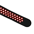 Pikkukuva 3 / 8: Hengittävä silikoninen ranneke Mi Band 7 Pro:lle, suojakotelolla - Musta punainen ja musta kotelo