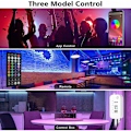 Miniatyrbild 3 av 5: Flerfärgade RGB LED-strip Lights för Inomhusdekor, 15M Anpassningsbar Längd med Smart APP-Kontroll, Synkronisera med Musikrytm