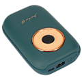 Miniatyrbild 3 av 7: Retro Skivspelare Form Bärbara Handvärmare USB Digital Display Power Bank för Vintergåvor DC5VGrön