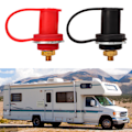 Miniatyrbilde 1 av 8: 1 Par Batteripol Thru Panel 250A Rød Svart 3/8in Stud Batteri Binding Post for Bil Marine RV