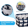 Miniatyrbild 4 av 5: Vikbar Tvättkorg för Barnrum, Polyester Canvas Linne Miljöskydd Vattentät Beläggning, Hopfällbar Förvaringslåda För Enkel Organisation I