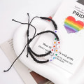 Miniatyrbild 6 av 7: 2 Set LGBT Pride Armband, Handgjorda Regnbågskärlek Flätade