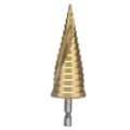 Miniatyrbillede 2 af 8: Trinbor Bit Hurtig Skift HSS Ti Belagt Spiralformet Rillende Hex Skaft Værktøj 15 Trin 4‑32mm