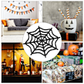 Miniatyrbilde 8 av 8: 20 stk Halloween-pynt veggdekor festutstyr filt edderkoppnett-formet for husholdning
