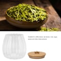 Miniatyrbild 3 av 8: Mångsidiga Förvaringsglasburkar med Bambulock, Lufttät Försegling för Matkonservering, Klar Blommönsterdesign för Enkel Övervakning, Idealisk för Kaffe, Te,