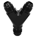 Miniatyrbillede 2 af 8: Kobling Union Fitting Splitter Sort Anodiseret Belægning Lækagesikker Y Adapter Universal til Brændstofslanger 6AN