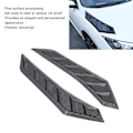 Miniatyrbillede 7 af 8: 2 stk. Kulfiber-Style Hætteventiler Bonnet Cover Gummi Front Bonnet Vent Universal til Bil
