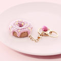 Miniatyrbillede 4 af 5: Donut Uldgarn Nøglering Vedhæng Bil Taske Charm, Nøglering Keyri