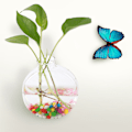 Miniatyrbild 2 av 2: Väggmonterad Växtkruka i Glas för Hydroponisk Odling, Dekorativ Aquariumbehållare för Hemmet #2