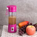 Miniatyrbilde 1 av 2: 380ML Bærbar Oppladbar USB-juiceblender Fruktjuiceekstraktor Håndholdt Flaskekopp Rose Rød