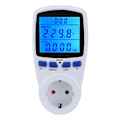 Miniatyrbild 2 av 2: Bakgrundsbelyst Power Multifunktionell Smart Energimätare Uttag (Blå Bakgrundsbelysning EU-kontakt 230V)