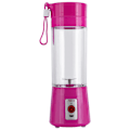 Miniatyrbilde 2 av 2: 380ML Bærbar Oppladbar USB-juiceblender Fruktjuiceekstraktor Håndholdt Flaskekopp Rose Rød