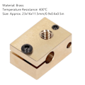 Miniatyrbild 6 av 8: 3D-skrivarvärmeblock i mässing, hög hårdhet, hög temperaturbeständighet, exakt ersättningsvärmeblock för V6 mässing
