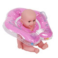 Miniatyrbild 1 av 2: Baby Simring för Simning, Uppblåsbar Halsring för Bad, Justerbar Rosa