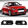 Miniatyrbillede 1 af 8: Par Forlygtegitter til Forlygte, Sort 8X0807681A Udskiftning til A1 Cool Hatchback 2‑Dørs 2014