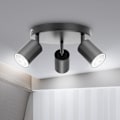 Miniatyrbild 1 av 5: LED-spotlight med 5 färglägen, infälld justerbar för flera rum - Svart