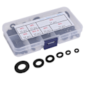 Miniatyrbild 2 av 7: 250 st Brickset Nylon Plattbricka Sortimentskit M2 M2.5 M3 M4 M5 M6 M8 Svart