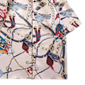 Miniatyrbillede 5 af 8: Skjorte Korte Ærmer Knapper Pæn Print Behagelig Løstsiddende Polyester Bluser til Mænd Kvinder Khaki L