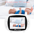 Miniatyrbilde 8 av 8: 3,5 tommers TFT Babykamera Digital Nattsyn Temperatur Sensor Visning med Myk Musikk 100‑240VEU Plugg