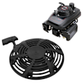 Miniatyrbillede 1 af 8: Tilbageføringsstarter Samling Sort 150 365 Motor Tilbageføringsstarter Trækstarter Samling Passer til 111P02 111P05 111P07 112P02