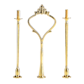 Miniatyrbillede 2 af 5: Kagefadstativ med flere niveauer, håndtag, frugtfad, hardwarebeslag, holder (3-lags krone guld)