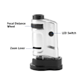 Miniatyrbilde 1 av 2: 20X-40X Zoom LED-belyst Mini Lomme Mikroskop med Base