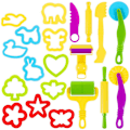 Miniatyrbilde 2 av 2: Tilfeldig Farge 20 stk/sett Playdough Verktøy Barn Play Dough Verktøysett Diverse Form Playdough Kuttere Valser