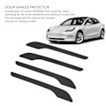 Miniatyrbilde 7 av 8: 4 stk Dørhåndtak Deksel ABS Ytre Håndtak Dekorativ Beskyttelses Klistremerker Erstatning for Tesla Model 3 2017‑2020 Matt Svart
