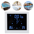 Miniatyrbillede 7 af 8: Digital Alarm Temperatur- og Luftfugtighedsskærm Ur Indendørs Bord Timer Multifunktionel til Husholdning Kontor Dekoration (Hvid TS-WP10-W)